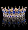 Müthiş Düğün Gelin Taç Pageant Tam Daire Tiara Clear Avusturya Rhinestones Kral Kraliçe Kraliyet Kostüm Partisi Art Deco7336151