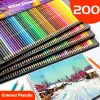 Lápices 48/72/120/150/200 Color Professional Aceil Lápices de color de madera lápiz de acuarela suave para la escuela Suministros de arte de dibujo de la escuela