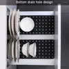 Kitchen Storage Adjustable Rack For Cupboard Shelf And Drawer Pot Lids Plates Cutting Boards Cooling Serving Trays