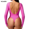Aktywne zestawy Nclagen Open Back Sport Bodysuit Women Set Gym Sfer Slim Fit Slim Fit Miękki oddychający joga Siamesswear Romper