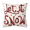 Pillow 4 PCs Weihnachtsfest -Kissen -Kissen Red Plaid Snowman Cover Leinensofa Deckt dekorativ