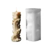 베이킹 몰드 DIY 핀스트라이프 라운드 조각 된 원통형 캔들 실리콘 곰팡이 스타일 줄무늬 키트 선물 유럽 장식 홈 B3S5