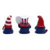 Figurine decorative 4 luglio Gnomi set da giorno di indipendenza Gnome Ornome President Election Decoration Patriotic Plush Bolls