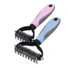 Pet de toilettage Brush Épilation de cheveux CHAUNE CHAT CHIn Brush Brush Puppy Fermedding Combs Pet Fur Tamin Dematting Deshedding Brush HW0228