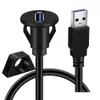 Autre électronique Auto 1M Small USB 3.0 mâle à femelle Falle Falle Pannel Extension avec boucle pour le tableau de bord de moto