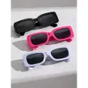 5pcs Women Square Trendy Plastic Frame Classical Black White Beige Pink Tawny Sunglasses for Outdoor Daily Beach Vacation UV Protection Accessories