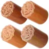 Storage Bottles 4pcs Chinese Moon Cake Stamp Traditional Cookie Diy Press Ornament