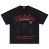 Hellstar t shirt designer t skjortor grafiska tee klädkläder hipster tvättade tyg graffiti bokstäver folie tryck vintage svart löst montering plus 543