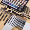 MAANGE 32PCS Makeup Brushes Set Blending Foundation Powder Blush Concealer Eyeshadow Brush Remover Pad with Case 240403