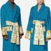Badjas badjasontwerper vestiging van vestersliefhebbers longstyle European printing fel 100% katoen luxueus paar badjas groothandel 2 paren prijs 10% korting