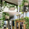 Dekorative Blumen Faux Greeny Greeny Artificial Hanging Plants Realistic Pflanze Innenräume Grüne falsche Wanddekoration Hang Home Accessoires