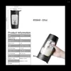 Blender Protein Powder Mixer Shaker Cup Electric Portable Bottle For Coffee Free With USB Rechargeable 1200Mah Blue