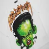 Correct version of HEIISTAR CHO Hell Star green boy avatar printed American mens and womens short sleeved T-shirt