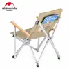 Möbler Naturehike Camping Folding Chair Portable Liten Hållbar stol utomhus Aluminiumlegering Picknick Barbecue Fiskestöd Stol