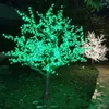 Dekorativa blommor Juldekorationer Naturlig trädstam Led Artificial Cherry Blossom Light 2,5 m höjd 110/220V Regntät utomhusanvändning