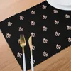 Table Mats Honey Bee Scailless Insulation non glissée Place pour la cuisine Placemats Washable Placemats Bowl Mat Set de 6