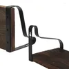 Kitchen Storage Wall-Mounted Shelf Set Rustic Wooden Wall With Rails And Towel Bar Bedroom Bathroom Rack