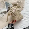 Strona torba na ramię prosty pudełko tkanin tkanin torebki bohemian plażowy jeden ramię przekątna 4 kolorowe torebki i torebki