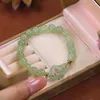 Bracelets de charme Imitation imitation Jade Chalcedony Bread Bracelet for Heart Buckle Fengsui Brangle Luck