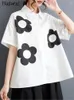 Blouses pour femmes chemises imprimées de fleurs de printemps surdimension
