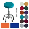 Coperture per sedie per copertina rotonda sgabello lavabile protezione per sedili elastici a colori solidi spandex 40-50 cm