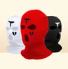 Cykelmassor Masker 3 Ho Heart Ski Mask Balaclava med Fashionab Design Thermal Sticke Ski Mask för män och kvinnor för utomhus SPOR7171418