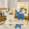 3D hjortar ljus mögel julgran snöflinga hus silikon diy aroma pepparkakor socker tårta gåva festival dekor bakverktyg