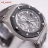 Custom AP Armband Uhr Royal Oak Offshore 26400 Herren Uhr Chronograph Automatische mechanische Schweizer Uhr Sport Freizeit Uhr Luxusstock 44mm