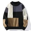 MONS SWEATERS SWEAR DE POMEGRO DE VINTO DE WINTRO POMO DE VEÇO DE VENDO AO VELA CREVELHO DE CREVELA Bordado Casual Droga Térmica Diretas Roupas Dh7aq