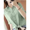 Womens Plus Size T-Shirt Elegant Blouses Casual Autumn Fi Lg Sleeve Winter Top Shirt Cott Linen Streetwear X2Cr Drop Delivery Apparel Dhmq8