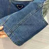 2023 Kvinnors tvåstycken Dress Summer Denim Blue Fashion Women Sexig Skinny Crop Tops rakt avslappnad hög midje kjol Matchande uppsättning b-b8261