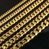 Collier de chaîne en gros 18k 14K bijoux Hip Hop Hop Cuban Gold plaqué pour les femmes