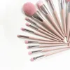 fbseries 15Brushes Complete Set 110Foundation 120 Highlight 200Allover Eyeshadow 210Blending Pink Hair Beauty Makeup Tool 240403