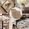 Tableau de table 30 100cm Roll Roll Natural Jute Chaise pour décoration de mariage Vintage Home Party Supplies