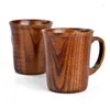 Cups Saucers Eco-friendly 400ml Classical Wooden Beer Tea Coffee Cup Mug Water Bottle Heatproof Home Office Party Drinkware