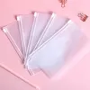 Dossier 10pcs A6 Harte de fichier clair standard Transparent PVC Pouce en feuille de feuille étanche enveloppes Budget à fermeture éclair