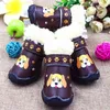 Vêtements pour chiens petites chaussures en plein air bottes pu pour chihuahua hiver chaud imperméable anti-slip chiot animal de compagnie