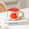 Кружки 320 мл каваи кофейная кружка с ручкой водой чашка домашняя детская милая девочка молочные чашки крышки керамика напитки творческие подарки