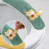 Toiletbrekbedekkingen zachte pluche deksel lijm herbruikbare wasbare badkamerbescherming winter schattig universele toiletten accessoires