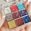Authentic children's stage makeup eye shadow plate glue-free gel sequins eye shadow self-adhesive shiny small broken Diamond Children's Day