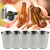 Mugs 6Pcs 1oz/30ml Metal Stainless Steel Cup Mug Drink Coffee Beer Tumbler Travel Outdoor Pool Cups