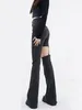 Damesjeans Reddachic Retro Gray 2-Wear Flare For Women Y2K Vintage High Rise Denim Boot Cuted Broek broek Harajuku acubi mode