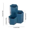 Storage Bottles Creative Hexagonal Pen Holder Container Organizer Plastic Desktop Box Student Office Supplies Pot Crayon