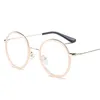 Nowe okulary retro rama modna koreański styl damski okrągły okulary krótkowzroczne rama rama pełna rama metalowe metalowe okulary cienkie nogi