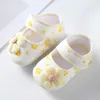Primeiros caminhantes bebê meninas macias sapatos infantis sola colorida flores princesa sandálias planas