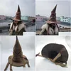 Halloween dostarcza kątowe filmy z czapką czarowniczką skórzane czarodzieje czapki imprezowe rekwizyty