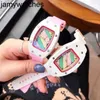 Date Richardmill Brand Watch Female Wrist Girl Ladies Colorful Sweet Color Diamond Style Luxury Height Quality Band Rubber 01