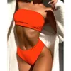 Easman 2020 Solid High Waist Sexy Bra Bikini Women