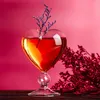 Wine Glasses 1Pc Creative Lovely Heart-shaped Cup Water Glass With Straw Juice Club Drinkware Container Decoration