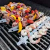 2024 Skewers Barbecue Reusable Grill Stainless Steel Kebab BBQ Camping Kitchen Tools - for Skewers Barbecue Reusable